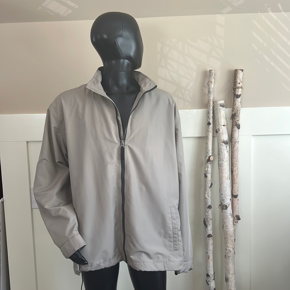 Old Navy Beige Zip Up Lined Lightweight Jacket